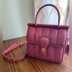 Coach pink quilted crossbody. Great condition